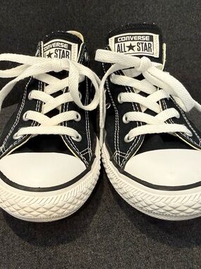 Converse Kids Black and White Low-Top Sneakers